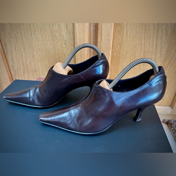 Donald J Pliner Lyndie Leather Ankle Booties in Brown sz 7 - Picture 10 of 12